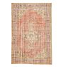 Beautifully Worn Vintage Turkish Hand-Knotted Rug, 6'x10'
