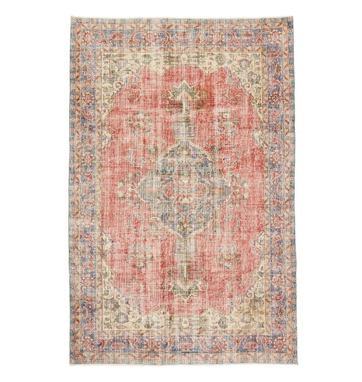 Vintage Turkish Hand-Knotted Rug, 6'x9'