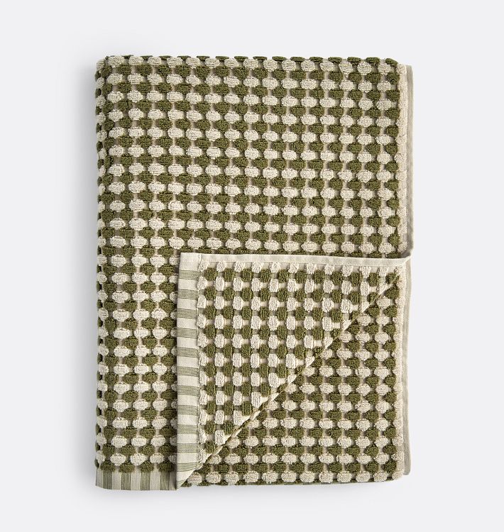 Dotted Terry Organic Cotton Bath Towel