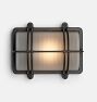 Seabeck 10&quot; Rectangle-Caged Bulkhead Sconce