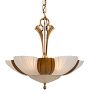 Vintage Art Deco Slipper Shade Chandelier with Central Bowl