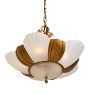 Vintage Art Deco Slipper Shade Chandelier with Central Bowl