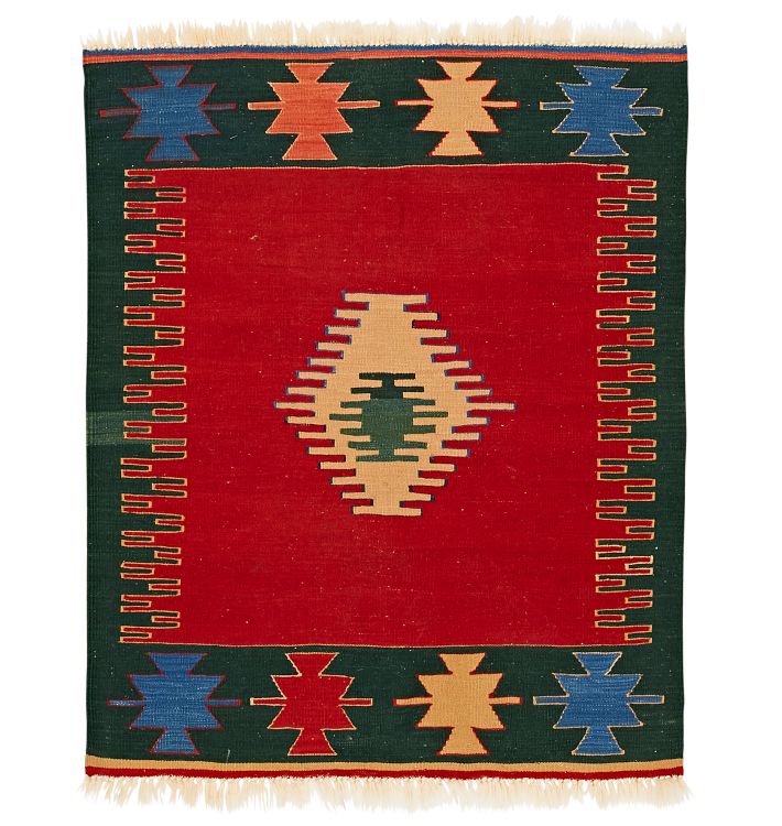 Vintage Turkish Flatweave Rug