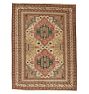 Vintage Turkish Hand-Knotted Area Rug in Warm Palette