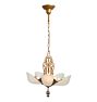 Vintage Chandelier Art Deco 5 Light Slipper Shade