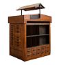 Vintage Cabinet Wooden Slide Shelfs w/ Drawer