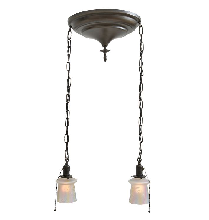 Vintage Flush Mount 2 Light Classical Revival