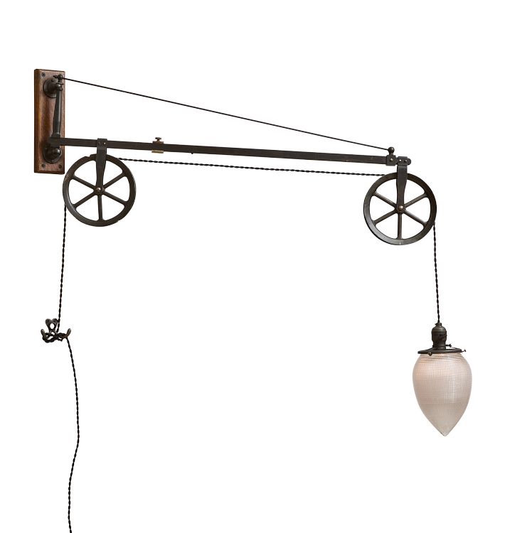 Vintage Lamp Industrial Wall Bracket Dental Swing Arm With Pulleys