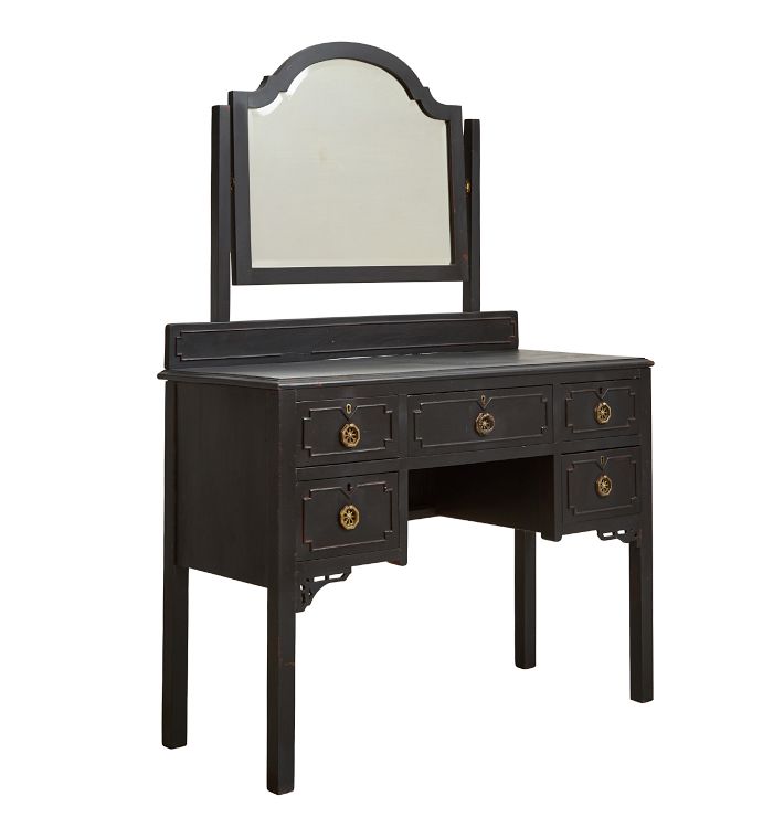 Vintage Vanity Black Traditional w/ Mirror
