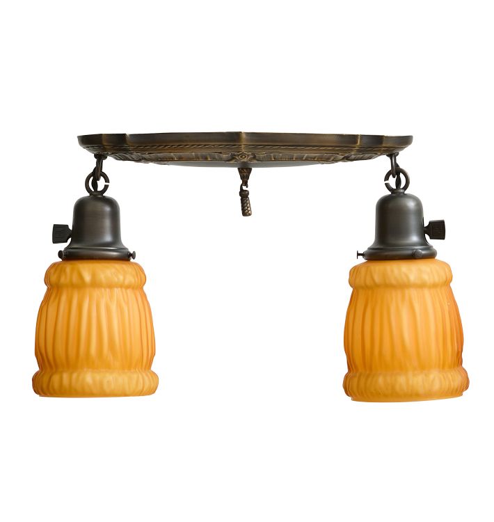 Vintage Flush Mount Loop To Lopp Classical Revival