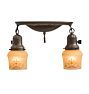 Vintage Flush Mount Loop To Lopp Classical Revival 2 Light
