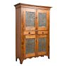 Vintage Cabinet Traditional Pie Safe 4 Door 2 Drawer Punched Tin Pan