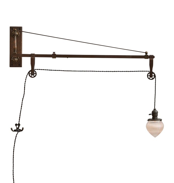 Vintage Lamp Industrial Wall Bracket Dental Swing Arm With Pulleys