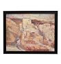 Vintage Desert Pueblo Painting on Board