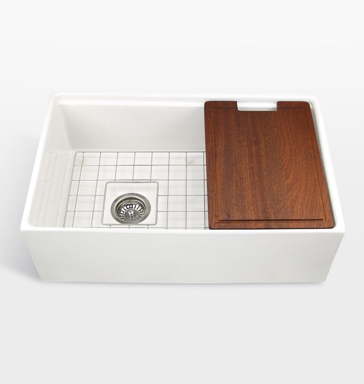 Roseburg Fireclay Single Workstation Kitchen Sink - 30" x 19" x 10"