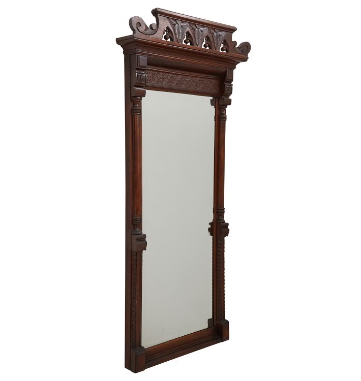 Antique Mahogany Wall Mirror