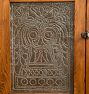 Vintage Traditional Punched Tin Four-Door and Two-Drawer Pie Safe Cabinet