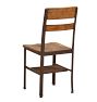 Vintage Industrial Steel and Wood Chair Set