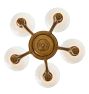 Vintage Art Deco 5-Light Cup Shade Chandelier