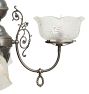 Vintage Victorian 2x2 Converted Gas to Electric Chandelier with Wreath Keys