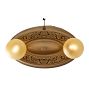 Vintage Classical Revival 2-Light Bare-Bulb Flush Mount