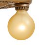 Vintage Classical Revival 2-Light Bare-Bulb Flush Mount