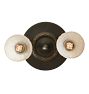 Vintage Classical Revival 2-Light Flush Mount with Frosted Glass Shades