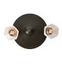 Vintage Classical Revival 2-Light Flush Mount with Frosted Etched Glass Shades