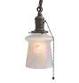 Vintage Classical Revival 2-Light Flush Mount with Rainbow Glass Shade