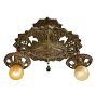 Flush Mount 2 Light Classical Revival Polychrome