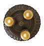 Vintage Classical Revival 3-Light Bare-Bulb Flush Mount