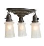 Vintage Classical Revival 3-Light Loop-to-Loop Flush Mount