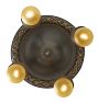 Vintage Classical Revival 4-Light Bare-Bulb Flush Mount