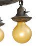 Vintage Classical Revival 4-Light Bare-Bulb Flush Mount