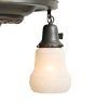 Vintage Classical Revival 3-Light Loop-to-Loop Flush Mount with Frosted Glass Shades