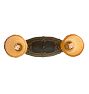 Vintage Classical Revival 2-Light Loop-to-Loop Flush Mount with Frosted Amber Shades