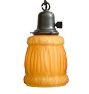Vintage Classical Revival 2-Light Loop-to-Loop Flush Mount with Frosted Amber Shades