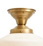 Vintage Traditional Flush Mount with Opaque Shade