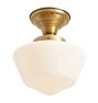 Vintage Traditional Flush Mount with Opaque Shade