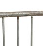 Vintage Industrial Steel Frame Rolling Rack with Plywood Shelving