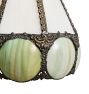 Vintage Traditional Cord Pendant with Colored Glass Shade