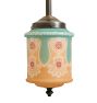 Rose City Pendant with Vintage Colored Glass Shade