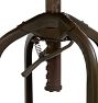 Stool Industrial Toledo Style Adjustable Height Wood Seat Ca 1