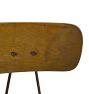 Stool Industrial Toledo Style Adjustable Height Wood Seat Ca 1