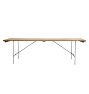 Vintage Industrial Table with Steel Folding Base