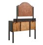 Vintage Traditional Black Vanity with Mirror