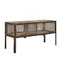 Vintage Industrial Wire Mesh Locking Cabinet