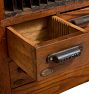 Vintage Traditional Wood Cabinet with Slide Shelfs and Drawers