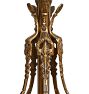 Vintage Art Deco 5-Light Bare-Bulb Candle Chandelier