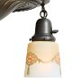 Vintage Classical Revival 3-Light Flush Mount with Painted Cup Shades